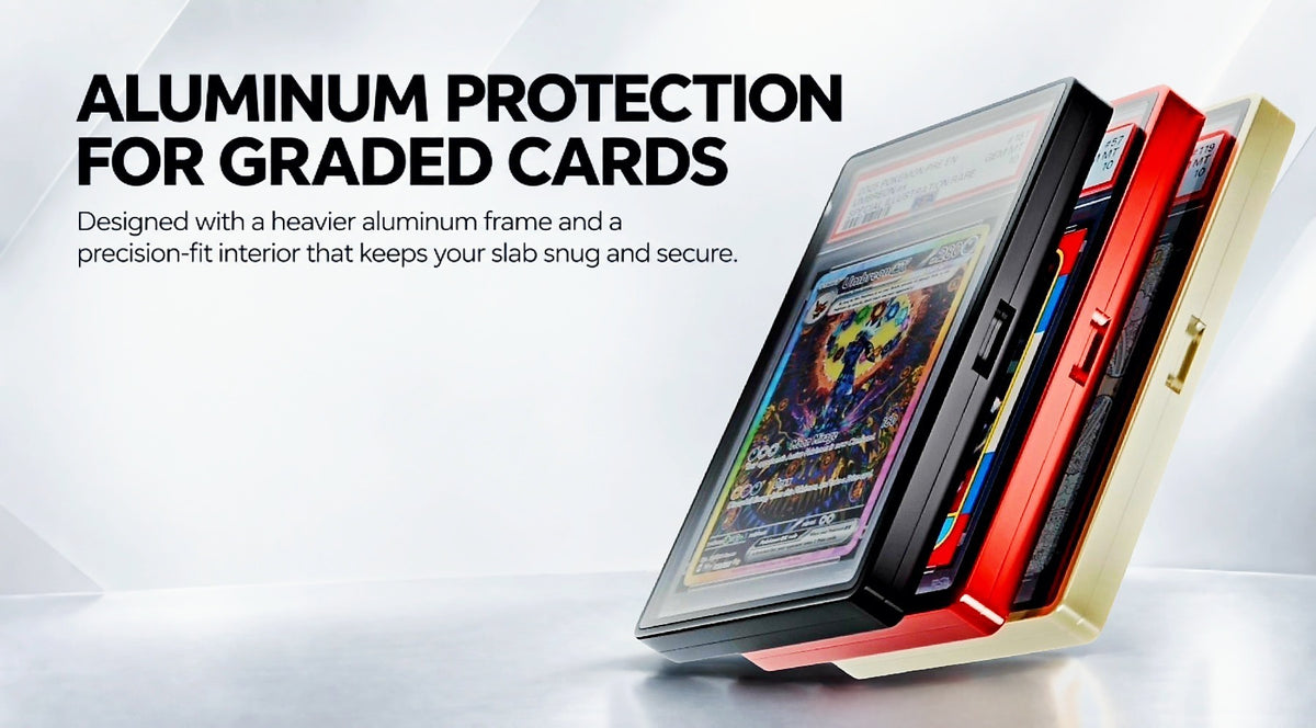 Safeguard aluminum graded card protection cases for PSA, BGS, CGC and TAG cards